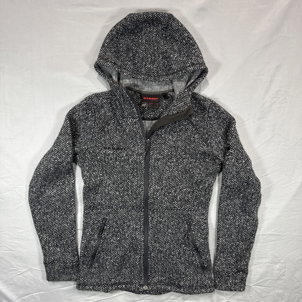 Mammut Chamuera Kachemak Fleece Hoodie Jacket Womens XS Gray Marled Full Zip